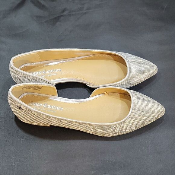BRAND NEW JUICY COUTURE JEWEL STUDDED D'ORSAY POINTED TOE SLIP-ON FLAT S… - Picture 5 of 13
